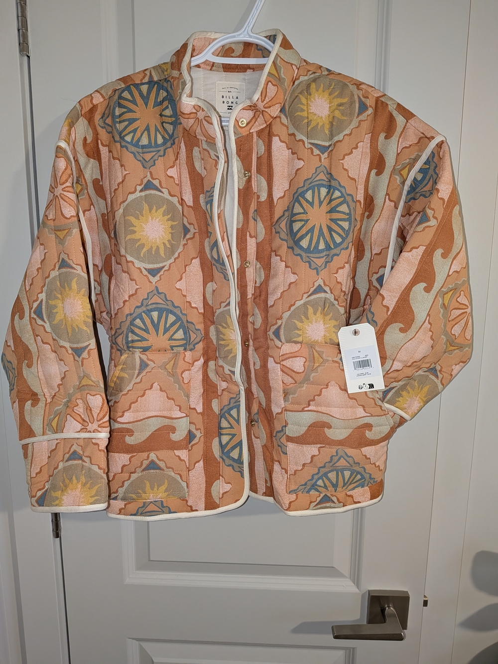 NWT Billabong Multicolor Quilted Jacket